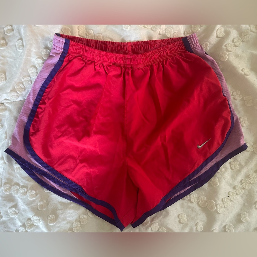 Nike Redish/Pink and Purple Athletic Shorts Moisture-Wicking Design